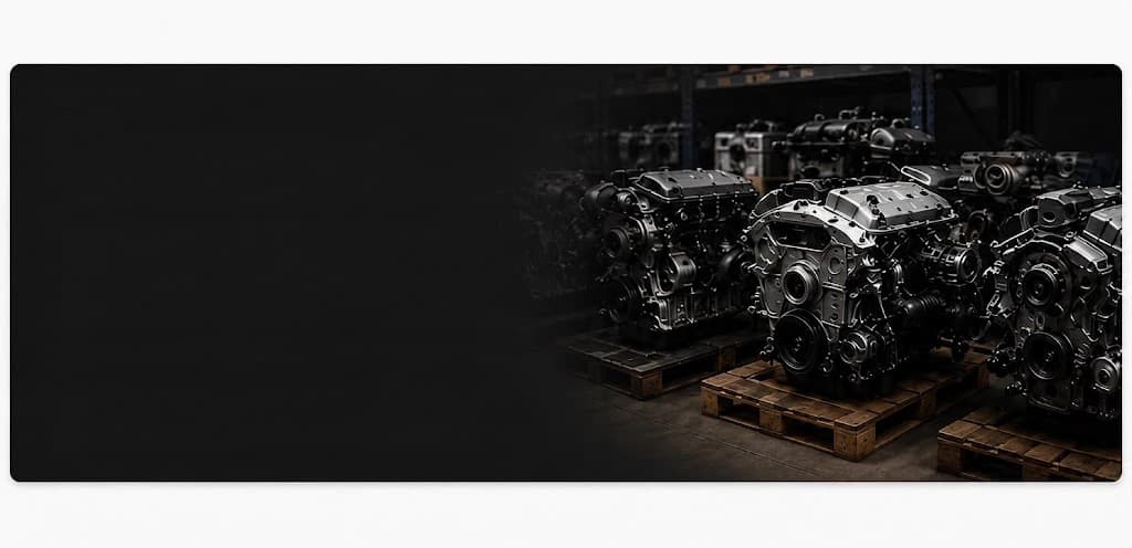 Jaguar engines on workshop pallets